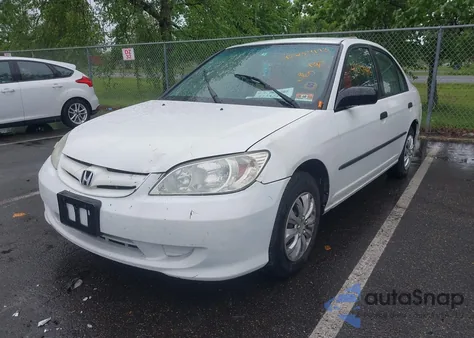 2004 Honda Civic Vp from USA, damaged, VIN 2HGES16344H608484